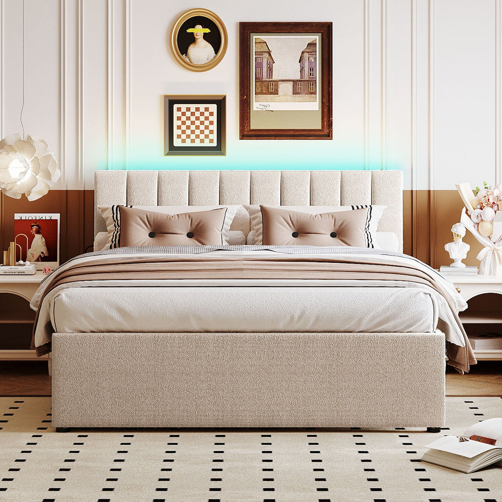 Upholstered Platform Bed With Trundle by Unique Piece Furniture