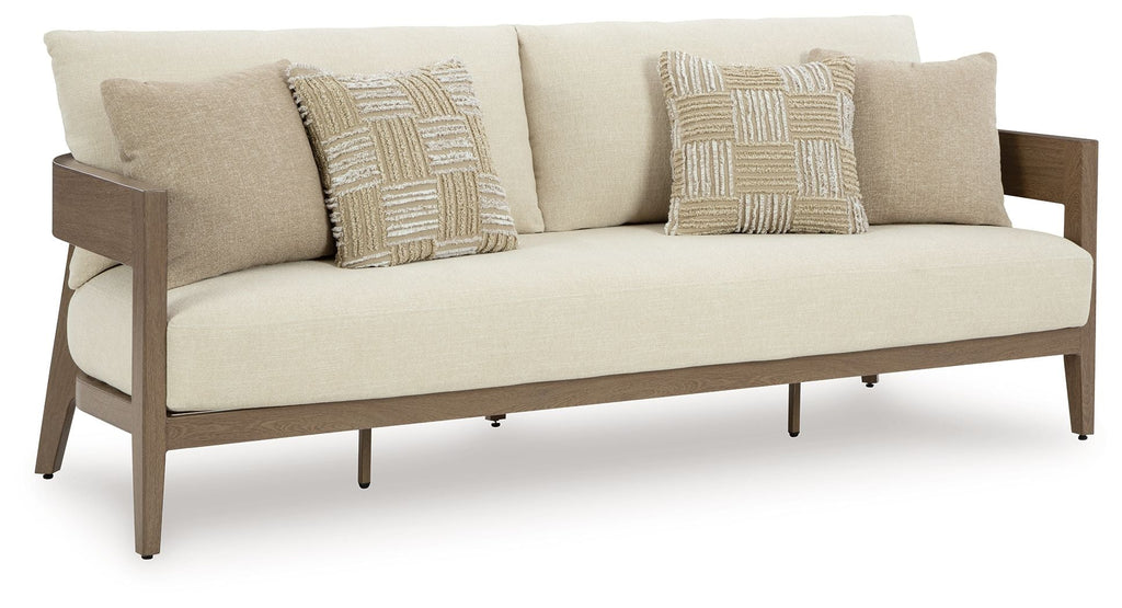 Serene Bay - Sofa With Cushion - Dark Brown / White by Unique Piece Furniture