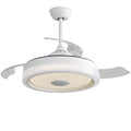 Invisible Ceiling Fan With Remote Control And 36W LED Light, 120V DC Motor, 3 Blades - White by Unique Piece Furniture