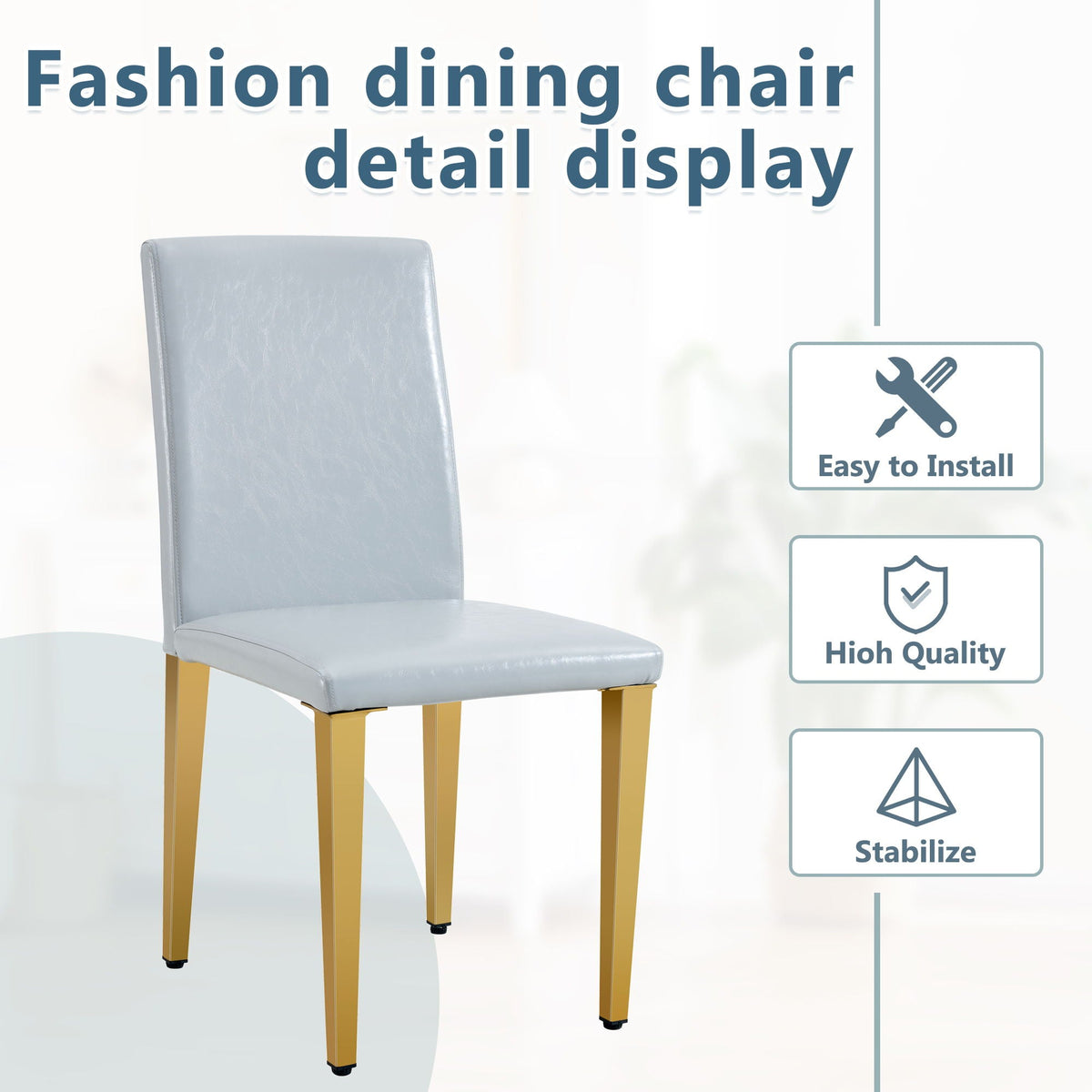 Modern Dining Chairs With Metal Legs by Unique Piece Furniture