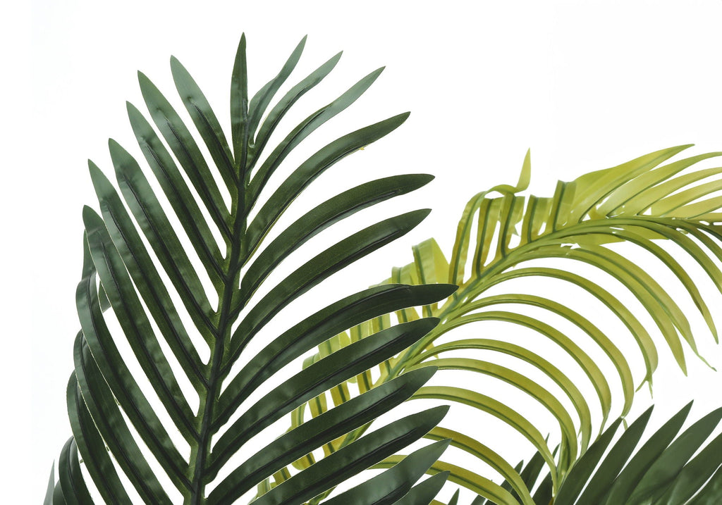47" Tall, Artificial Plant, Palm Tree, Indoor, Faux, Fake, Floor, Greenery, Potted, Real Touch, Decorative - Green / Black by Unique Piece Furniture