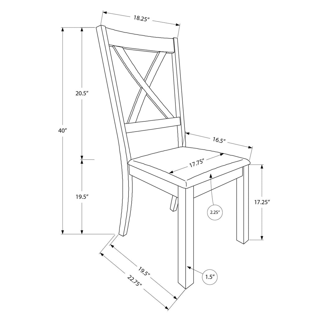 Dining Chair Side, Upholstered For Dining Room, Transitional (Set of 2) by Unique Piece Furniture