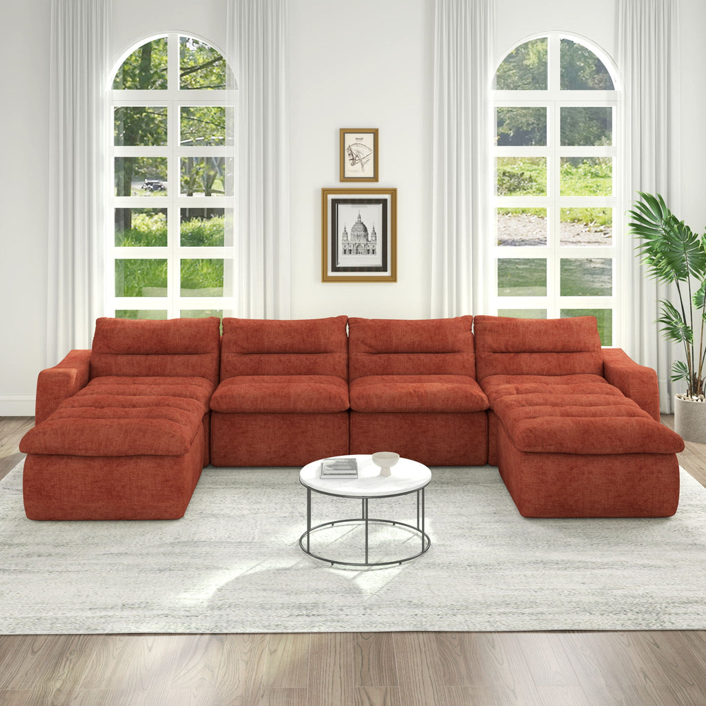 Modern L Shaped Modular Beanbag Sofa, Comfortable Lazy Style, Compression Sponge And Cloth by Unique Piece Furniture
