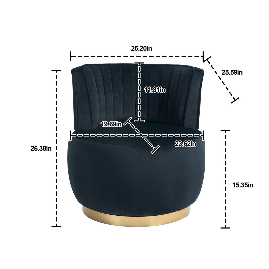 360 Degree Swivel Cuddle Barrel Accent Sofa Chair by Unique Piece Furniture