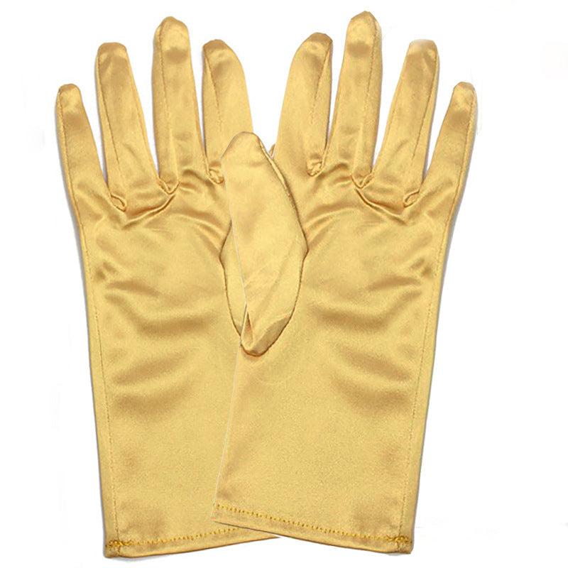 Bridal Wedding Gloves Short Satin Dress Cheongsam Gloves by My Store