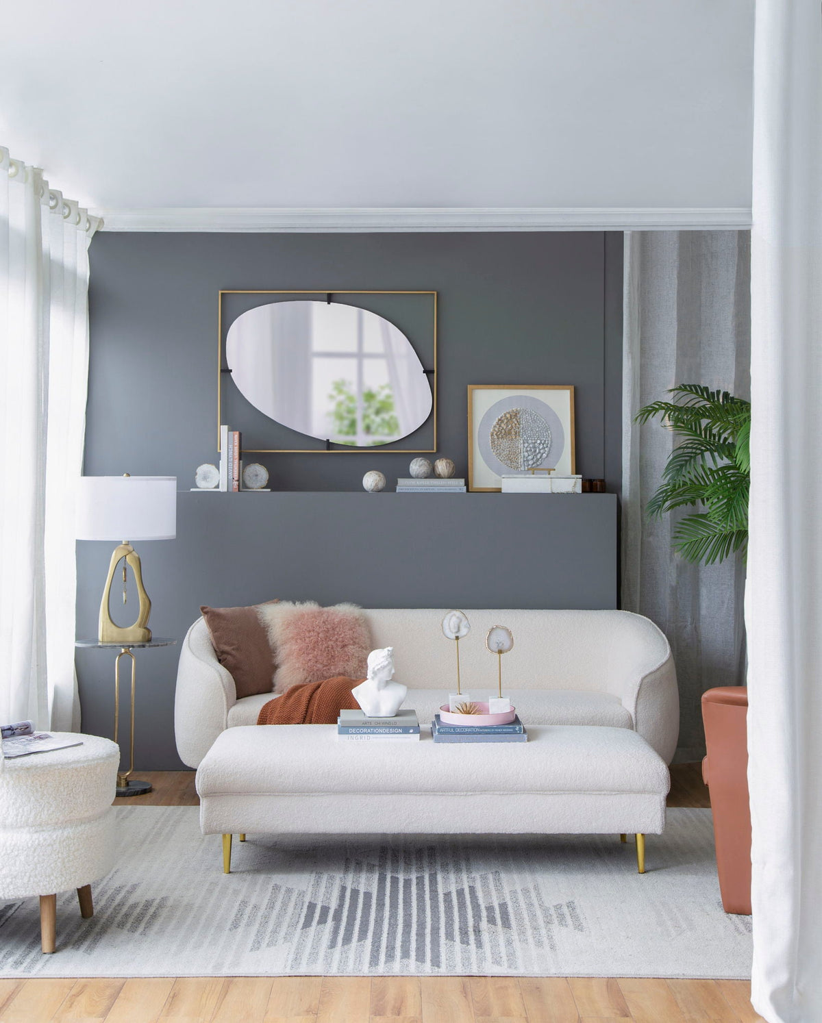 Poppy Mirror With Metal Frame Contemporary Design For Bathroom, Entryway Wall Decor by Unique Piece Furniture