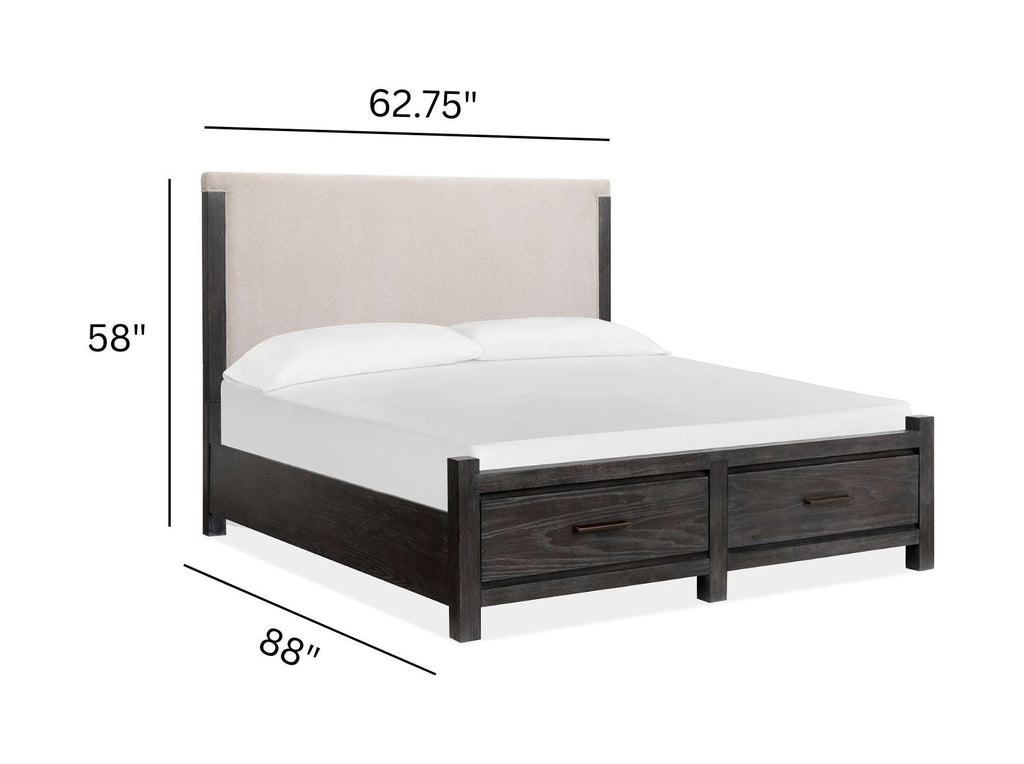 Plum Creek - Upholstered Panel Storage Bed by Unique Piece Furniture