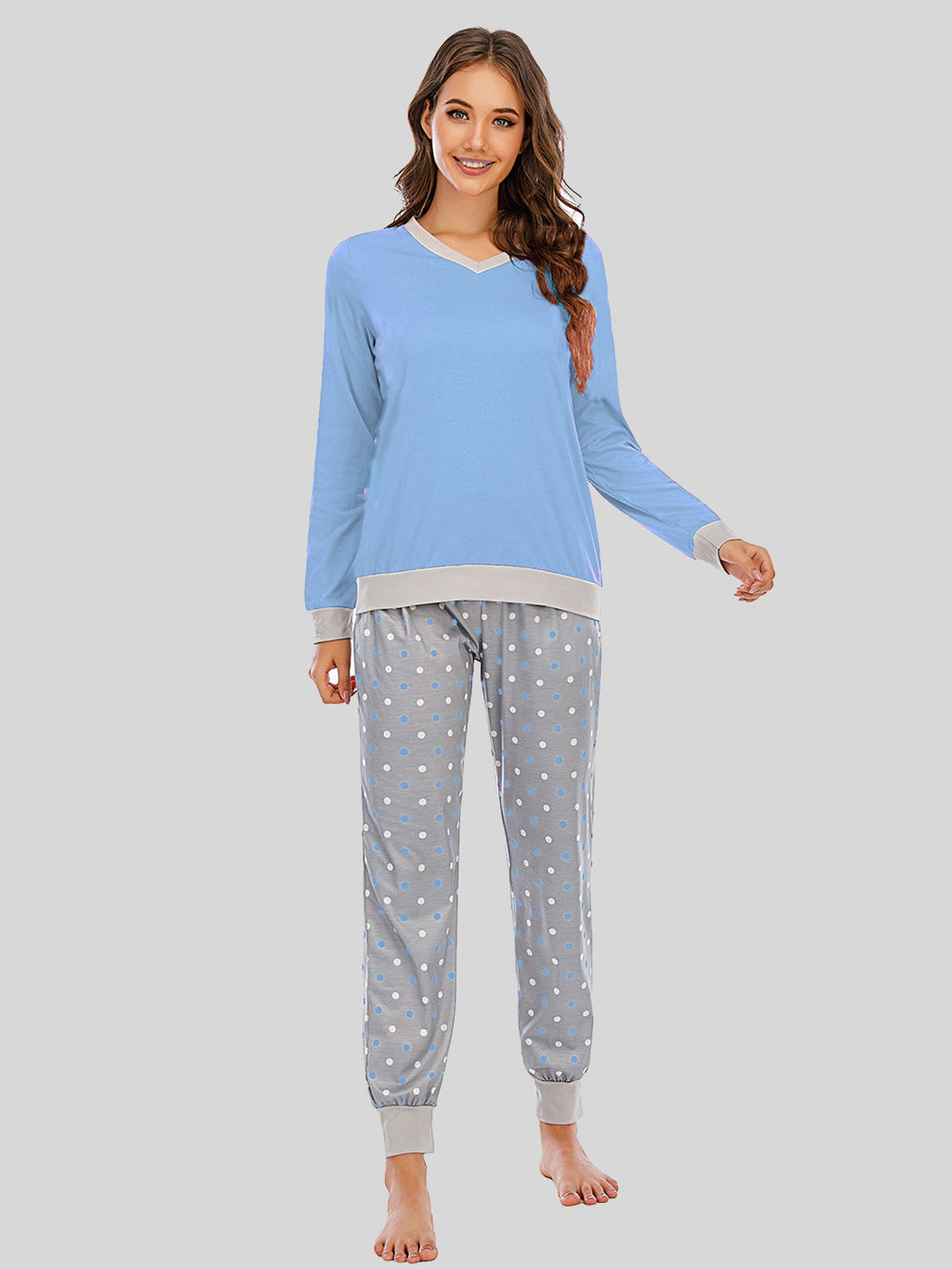 Long Sleeve Top and Polka Dot Pants Set by Wild and Free Boutique