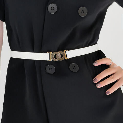 ElegantStyle Alloy Buckle PU Belt – Chic and Versatile Accessory See size chart under “more details” by The Fashion Celestial