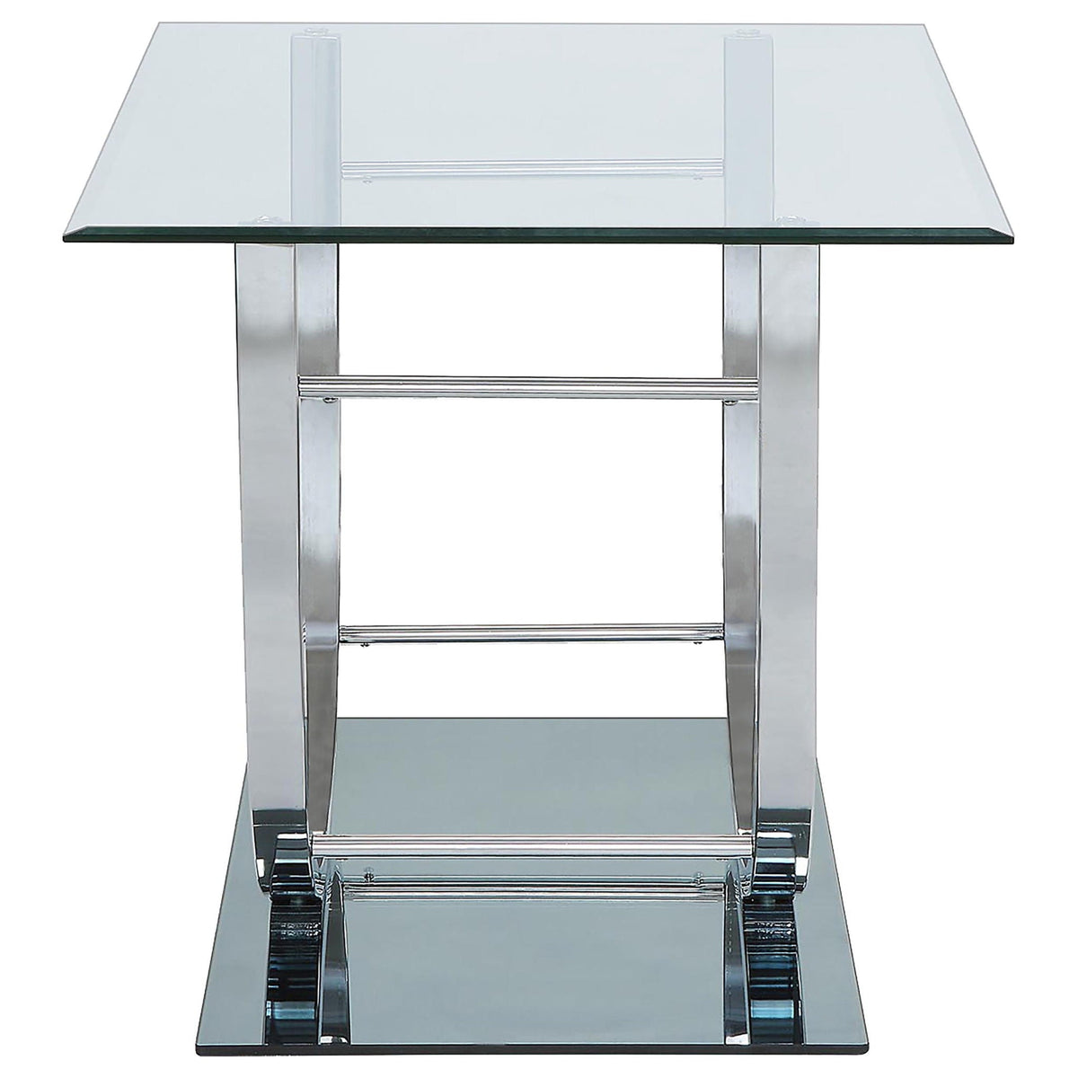 Danville 2-piece Glass Top Coffee and End Table Set Chrome by Unique Piece Furniture