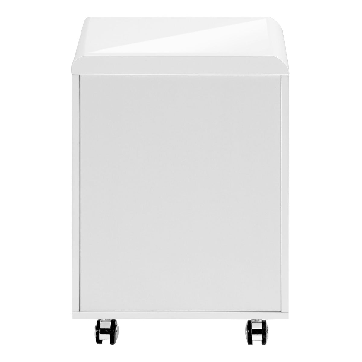 File Cabinet, Rolling Mobile, Storage Drawers, Printer Stand, Office, Work, Glossy Contemporary, Modern - White by Unique Piece Furniture