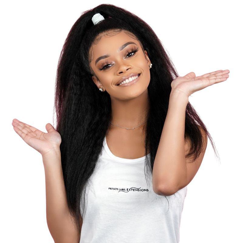 Kinky Straight 100% Human Hair Bundles by Private Label