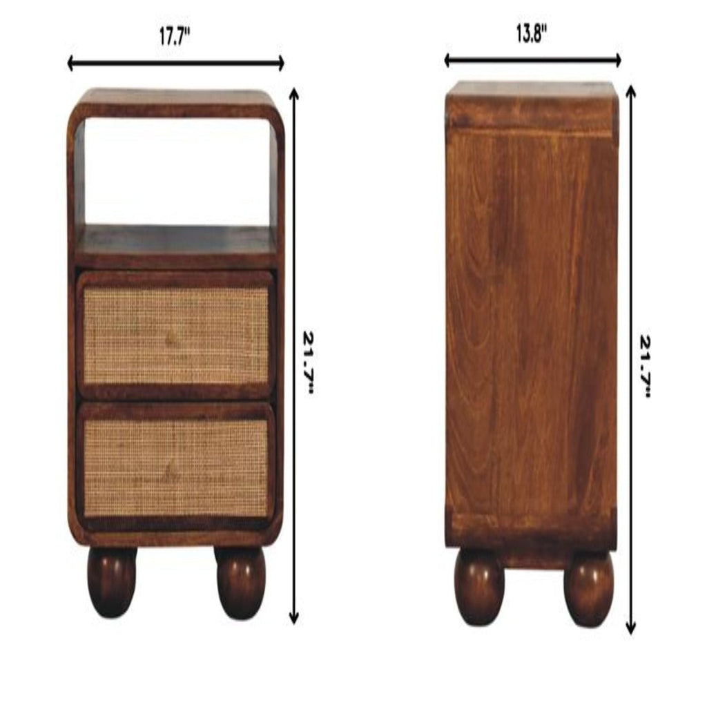 Larissa - 2 Drawer Nightstand - Brown by Unique Piece Furniture