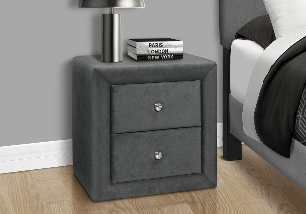 Nightstand, Storage Drawer Versatile Use, Upholstered, Transitional by Unique Piece Furniture