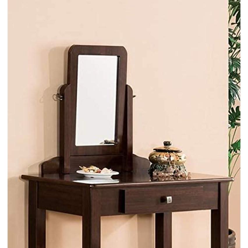 Espresso Transitional Vanity Set With Mirror For Home Use by ShipItFurniture