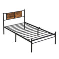 Modern Metal Bedframe With Headboard, Durable Steel Structure by Unique Piece Furniture