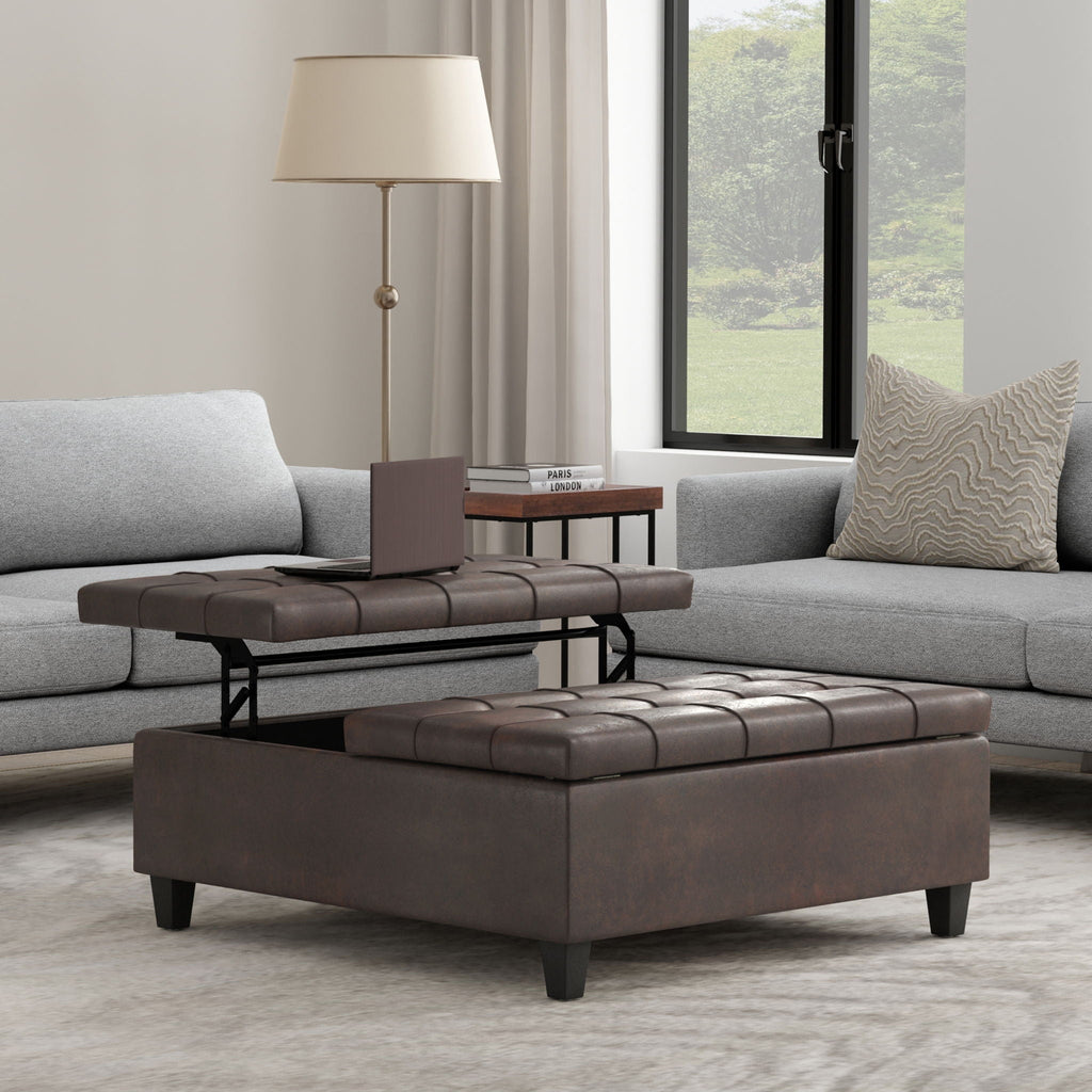 Harrison - Large Coffee Table Storage Ottoman by Unique Piece Furniture