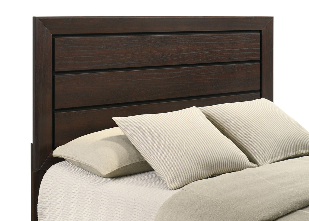 Kauffman Wood Queen Panel Bed Dark Cocoa by Unique Piece Furniture