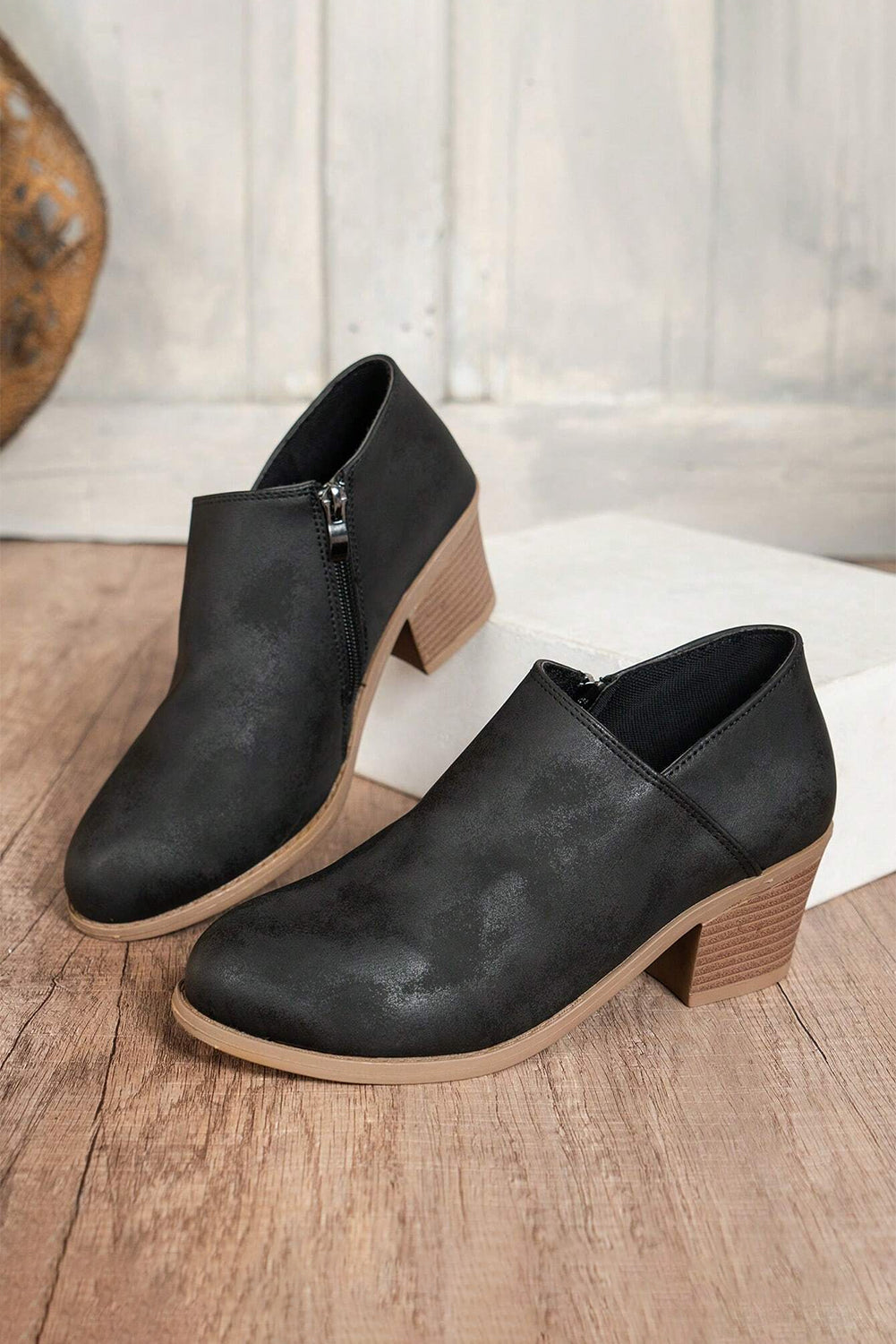 Coffee Suede Casual Ankle Boots by Wild and Free Boutique