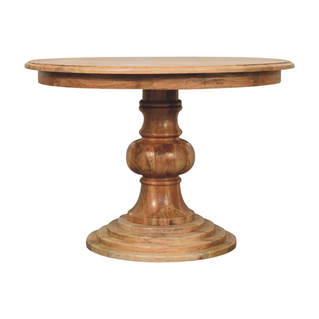 Round Turned Dining Table - Oak by Unique Piece Furniture