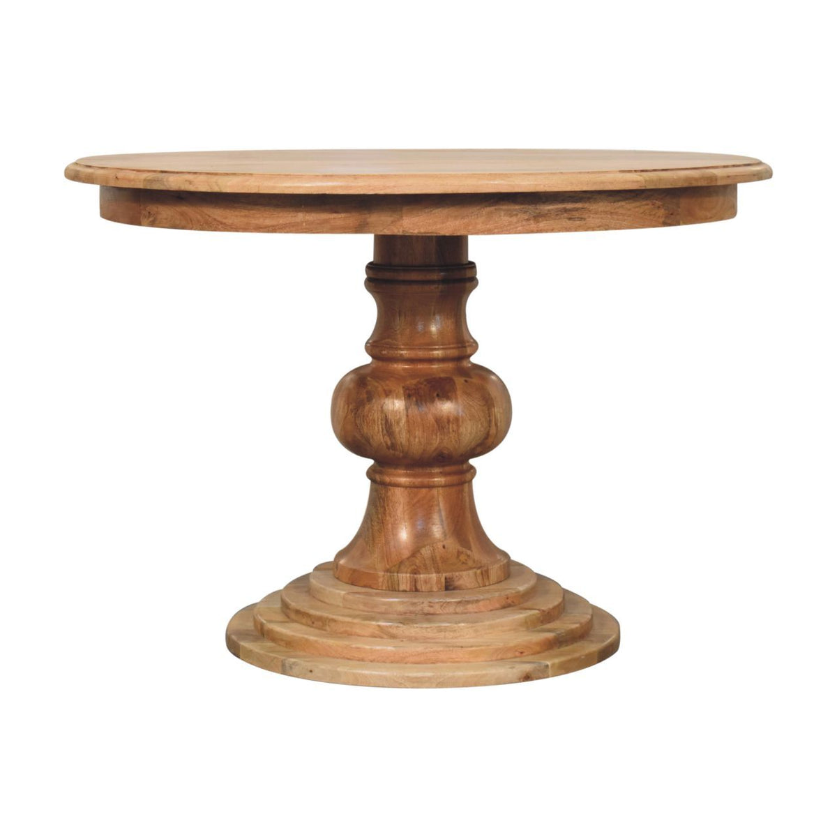Round Turned Dining Table - Oak by Unique Piece Furniture