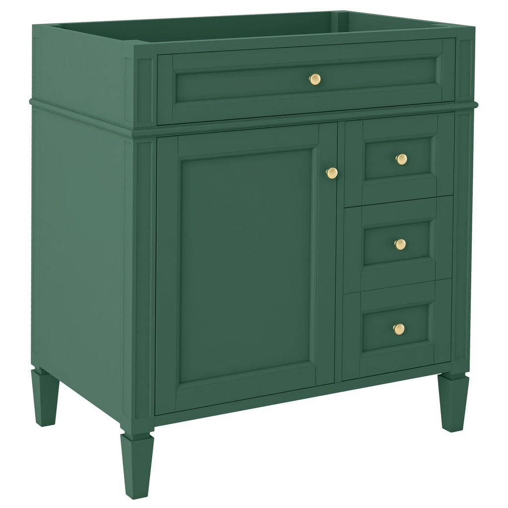 Bathroom Vanity With 2 Drawers And Tip-Out Drawer, Storage Cabinet by Unique Piece Furniture