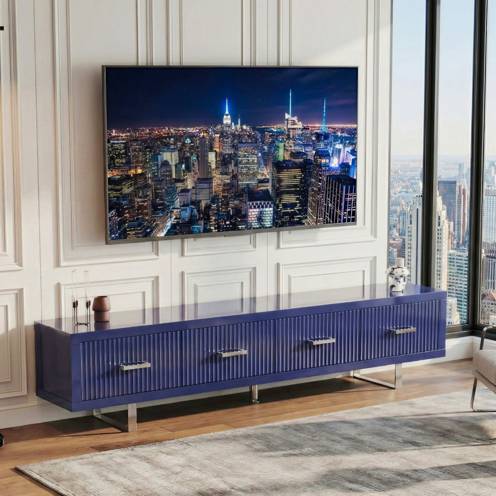 TV Stand With Slatted Drawers by Unique Piece Furniture