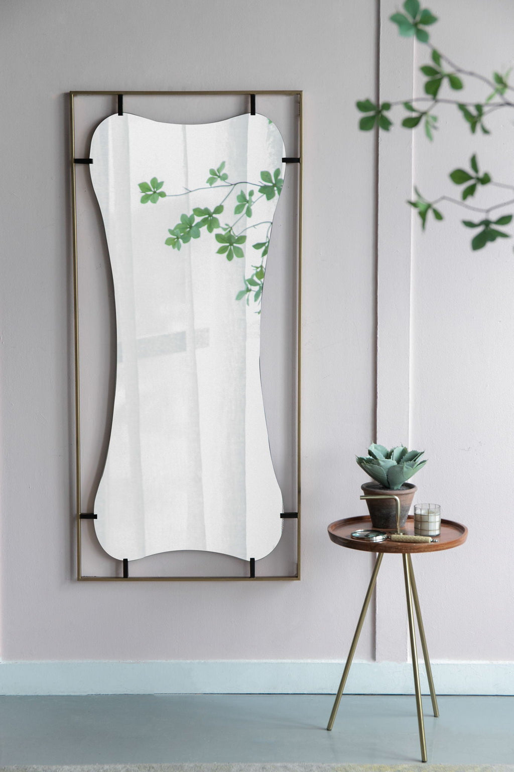 Poppy Mirror With Metal Frame Contemporary Design For Bathroom, Entryway Wall Decor by Unique Piece Furniture