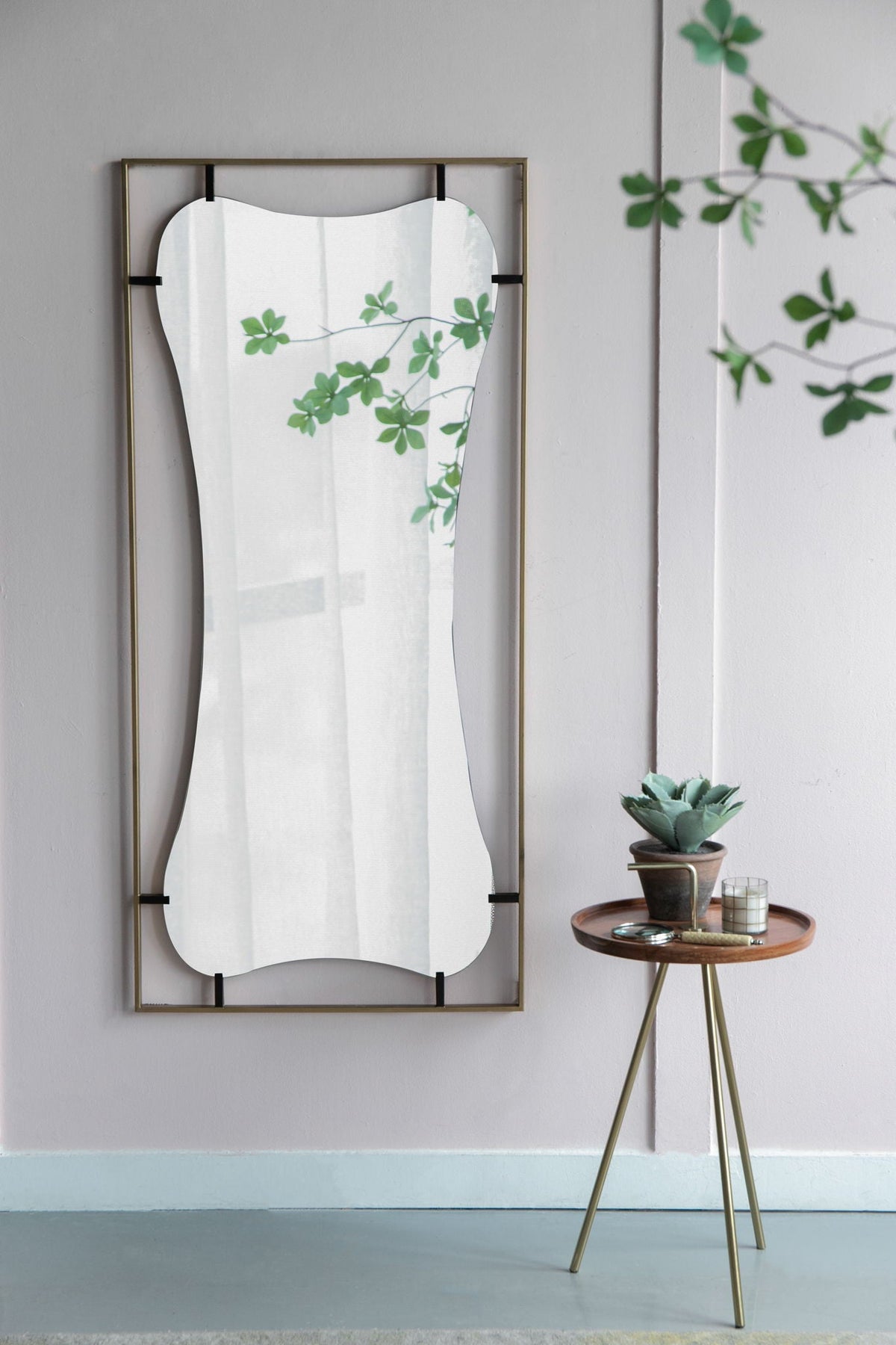 Poppy Mirror With Metal Frame Contemporary Design For Bathroom, Entryway Wall Decor by Unique Piece Furniture