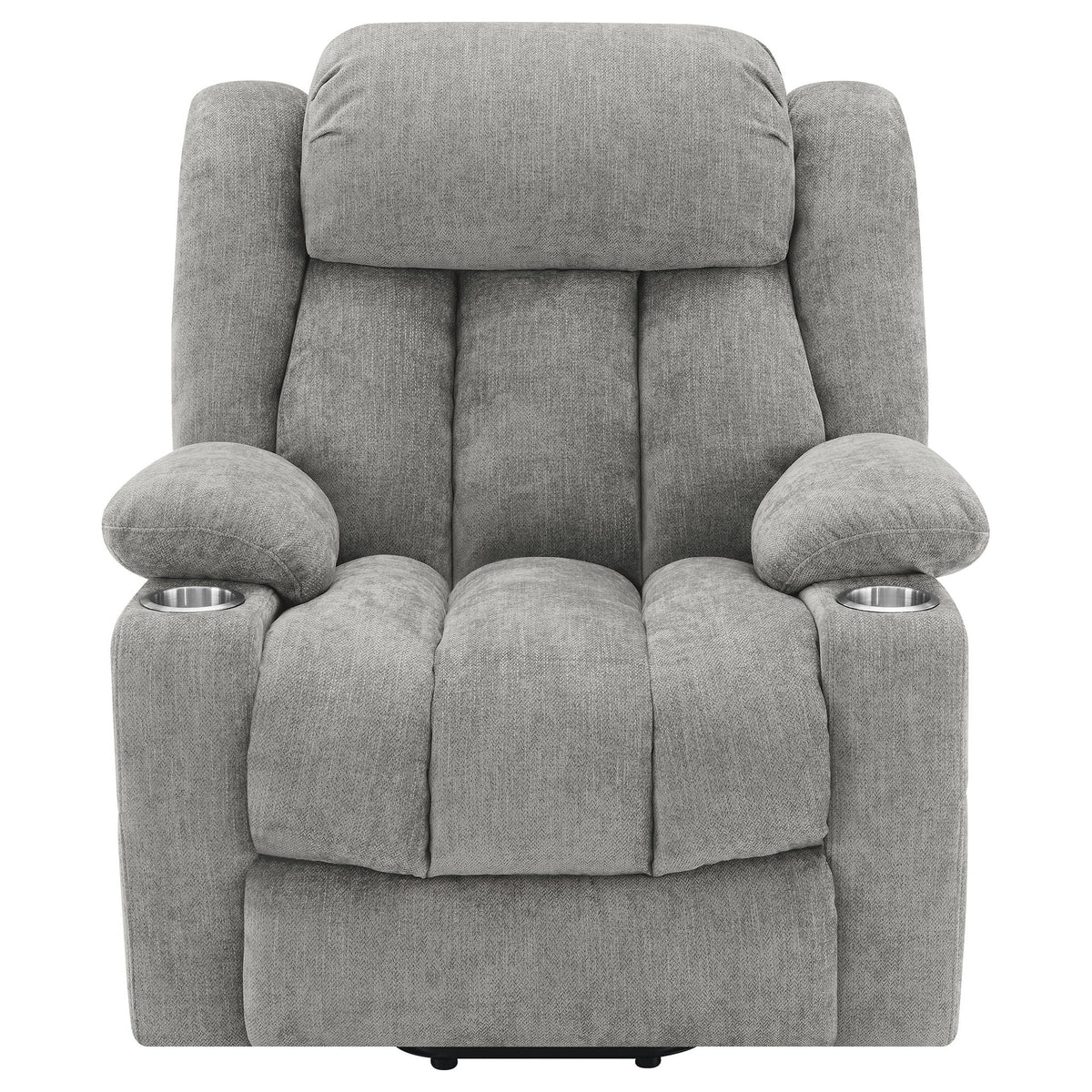 Houston Upholstered Power Lift Recliner Grey by Unique Piece Furniture