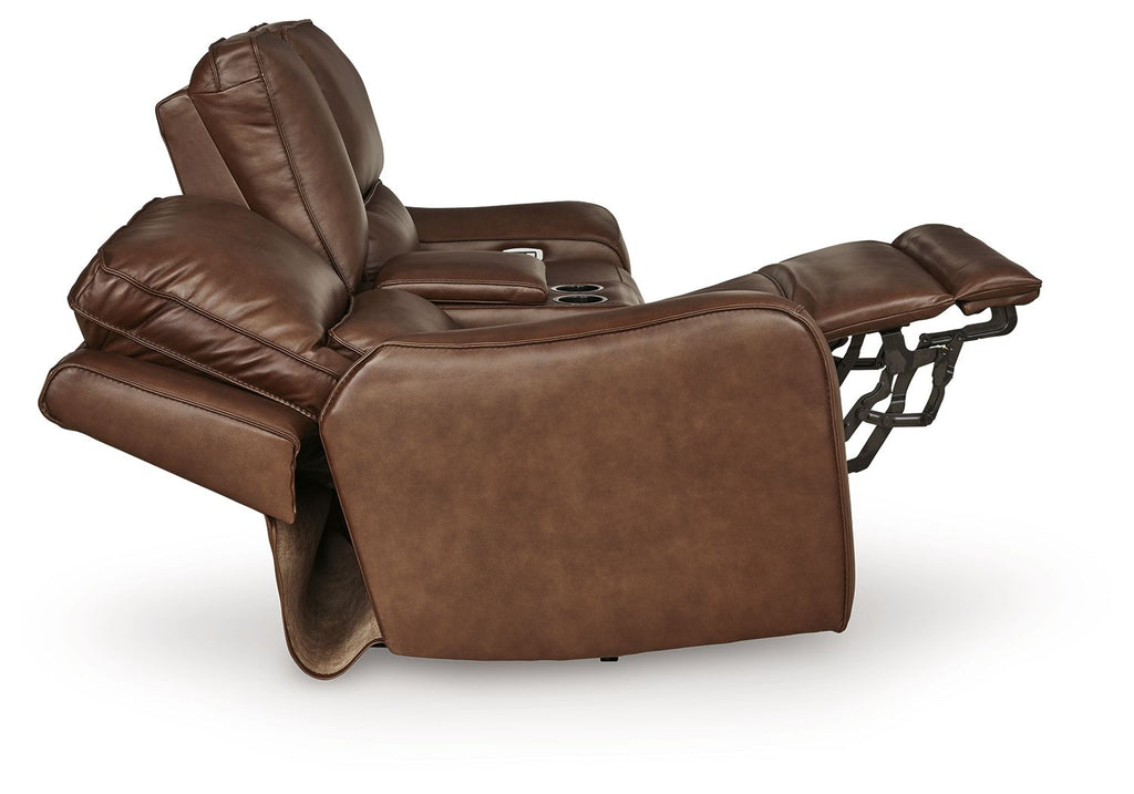 DeepWakes - Power Reclining Loveseat / Console / Adjustable Headrest by Unique Piece Furniture