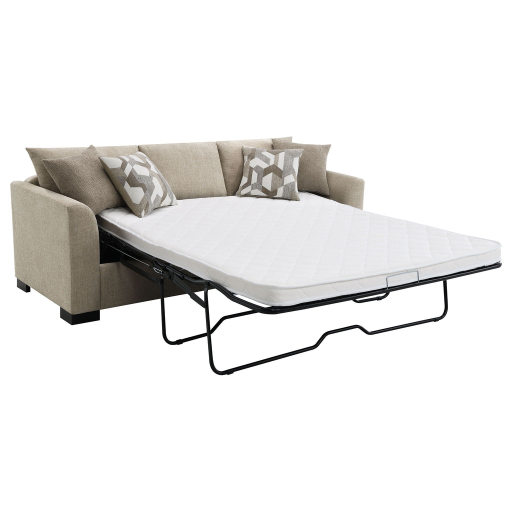 Storey Upholstered Sleeper Sectional Chaise Sofa Camel by Unique Piece Furniture