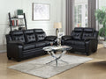 Finley 2-piece Upholstered Padded Arm Tufted Sofa Set Black by Unique Piece Furniture