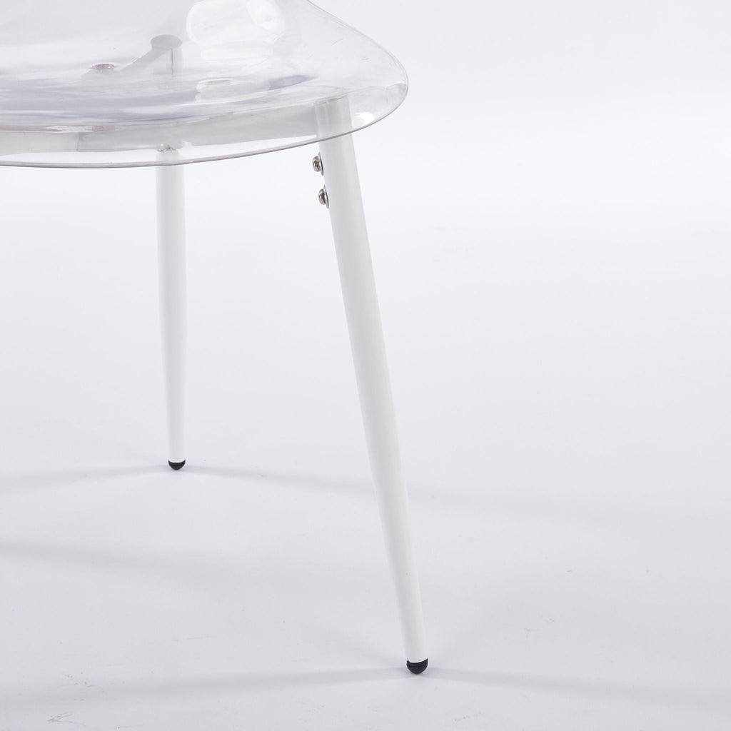Transparent Dining Chair (Set of 4) - Matte White by Unique Piece Furniture