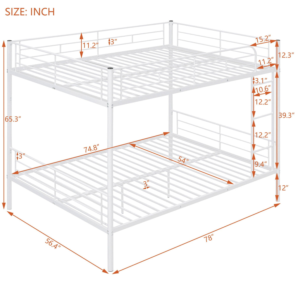Steel Construction Bunk Bed by Unique Piece Furniture