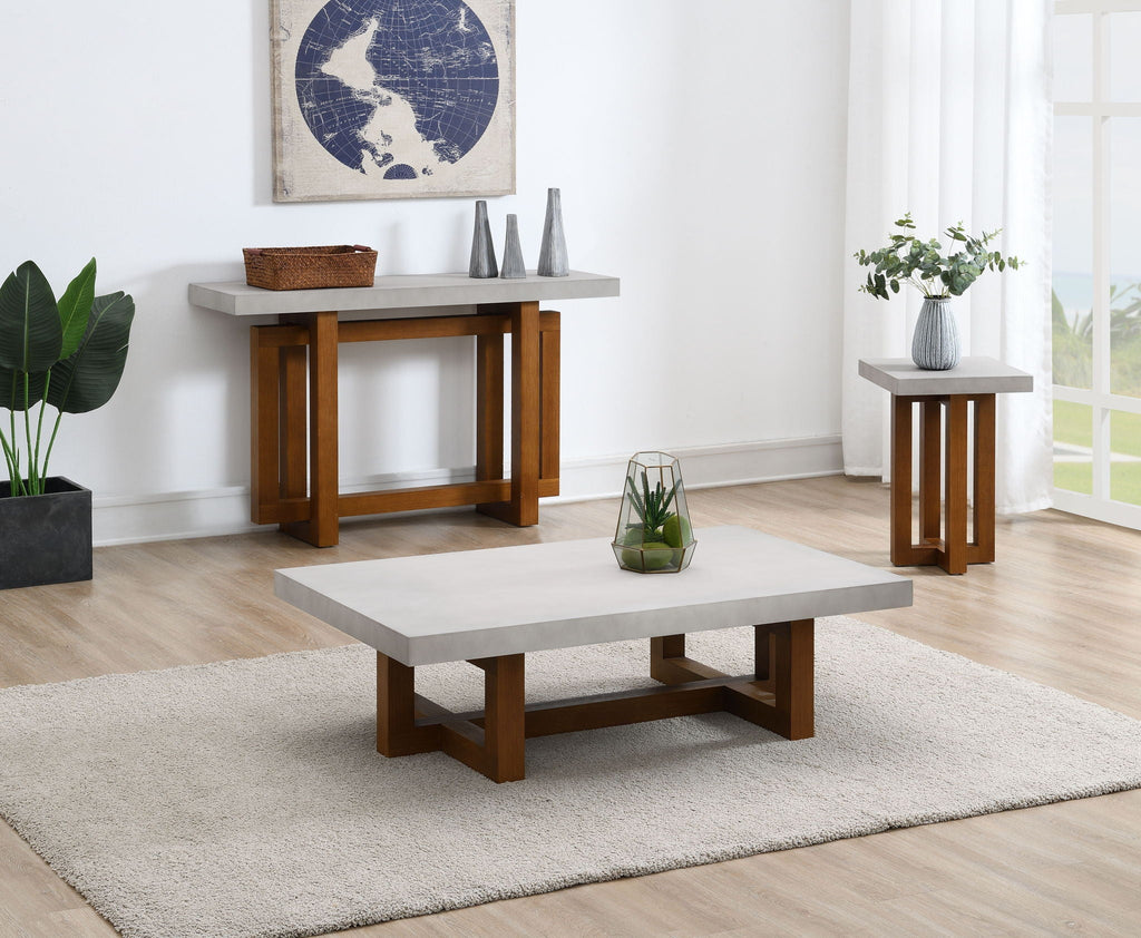 Keven - Faux Concrete Top Table by Unique Piece Furniture