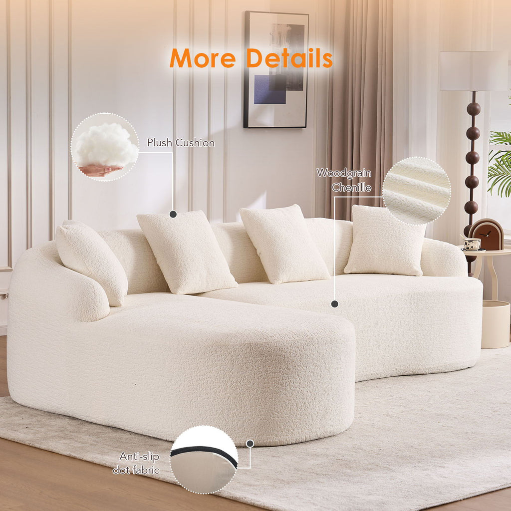 Combined Sofa With 4 Pillows by Unique Piece Furniture