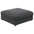 Serene Square Upholstered Ottoman Charcoal by Unique Piece Furniture
