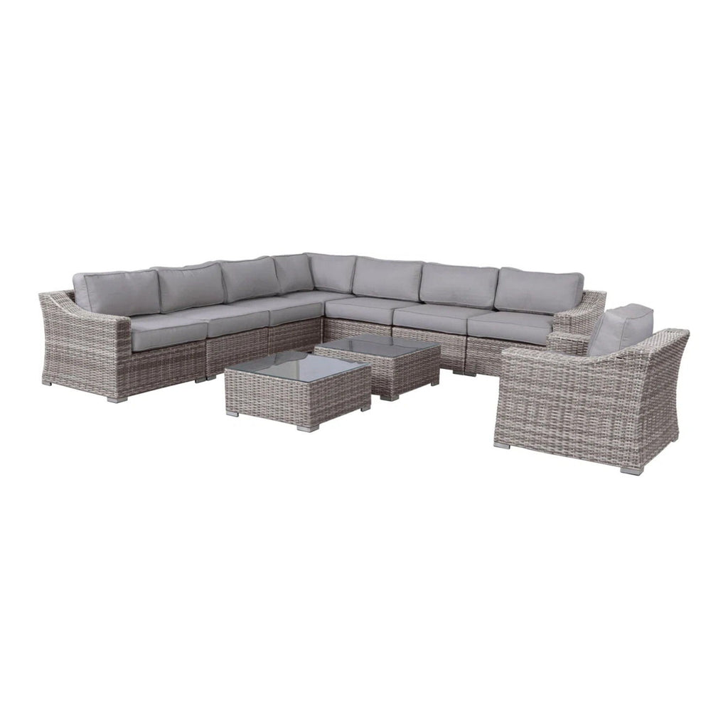 Outdoor Wicker Conversation Set With Cushions, All Weather by Unique Piece Furniture