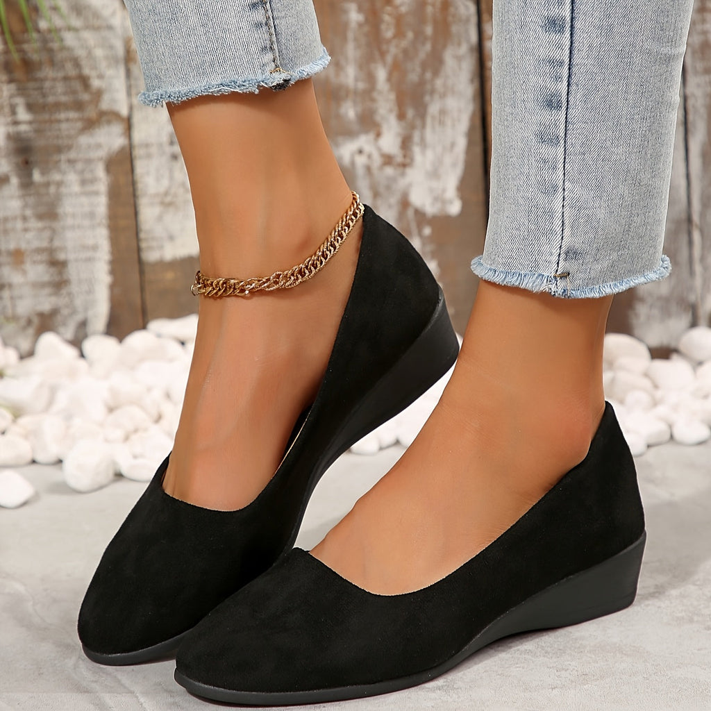 Elegant Low Heels Cushioned Non Slip Versatile Shoes by Trendy Attic Store01