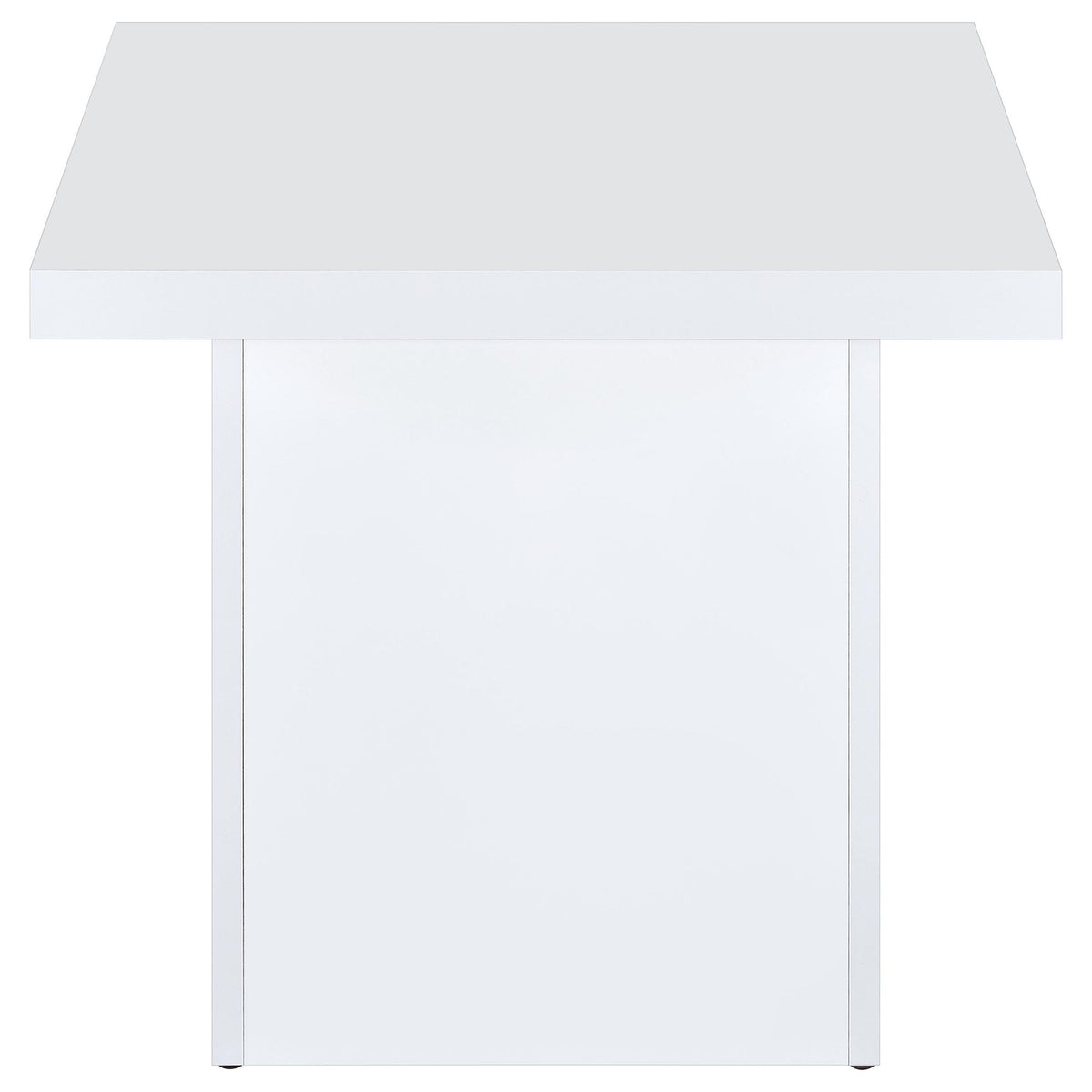 Devar 3-piece Square Coffee End Table Set White High Gloss by Unique Piece Furniture