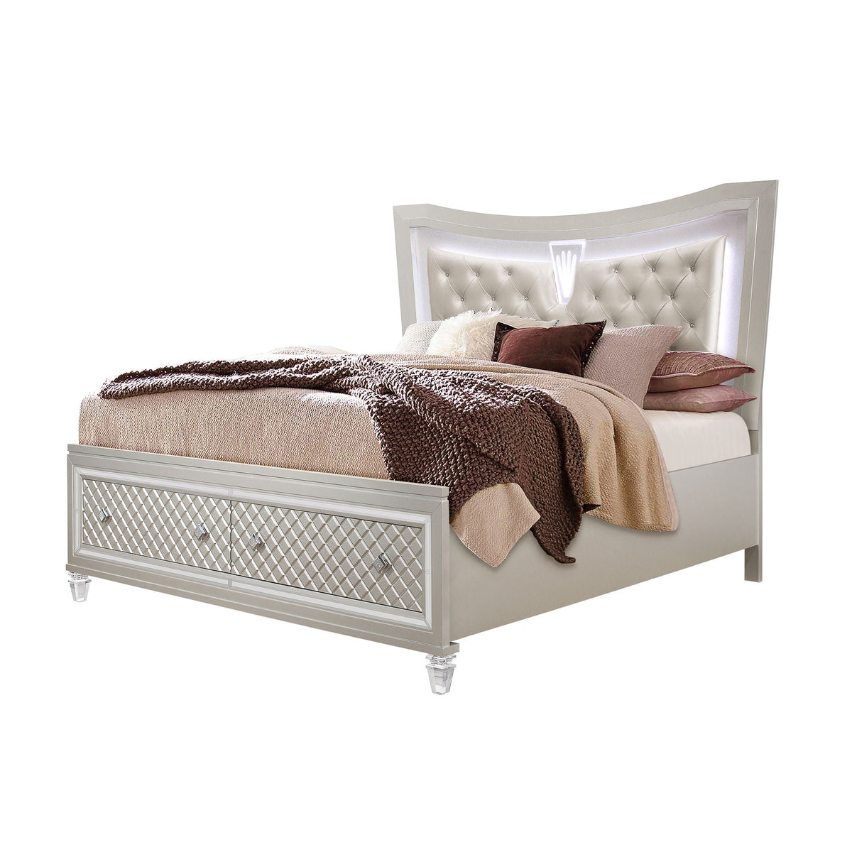 Cross - Elegant Design Bed With LED by Unique Piece Furniture