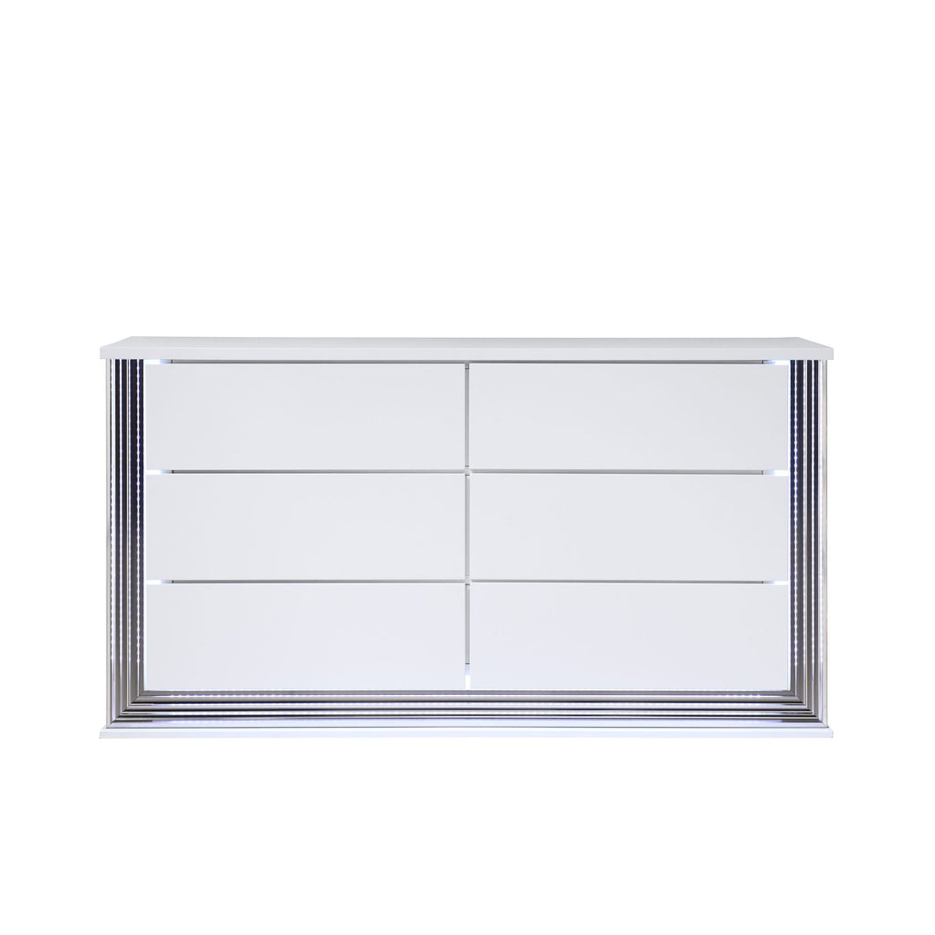 Moon - 5 Pieces Bedroom Set With LED Accent by Unique Piece Furniture