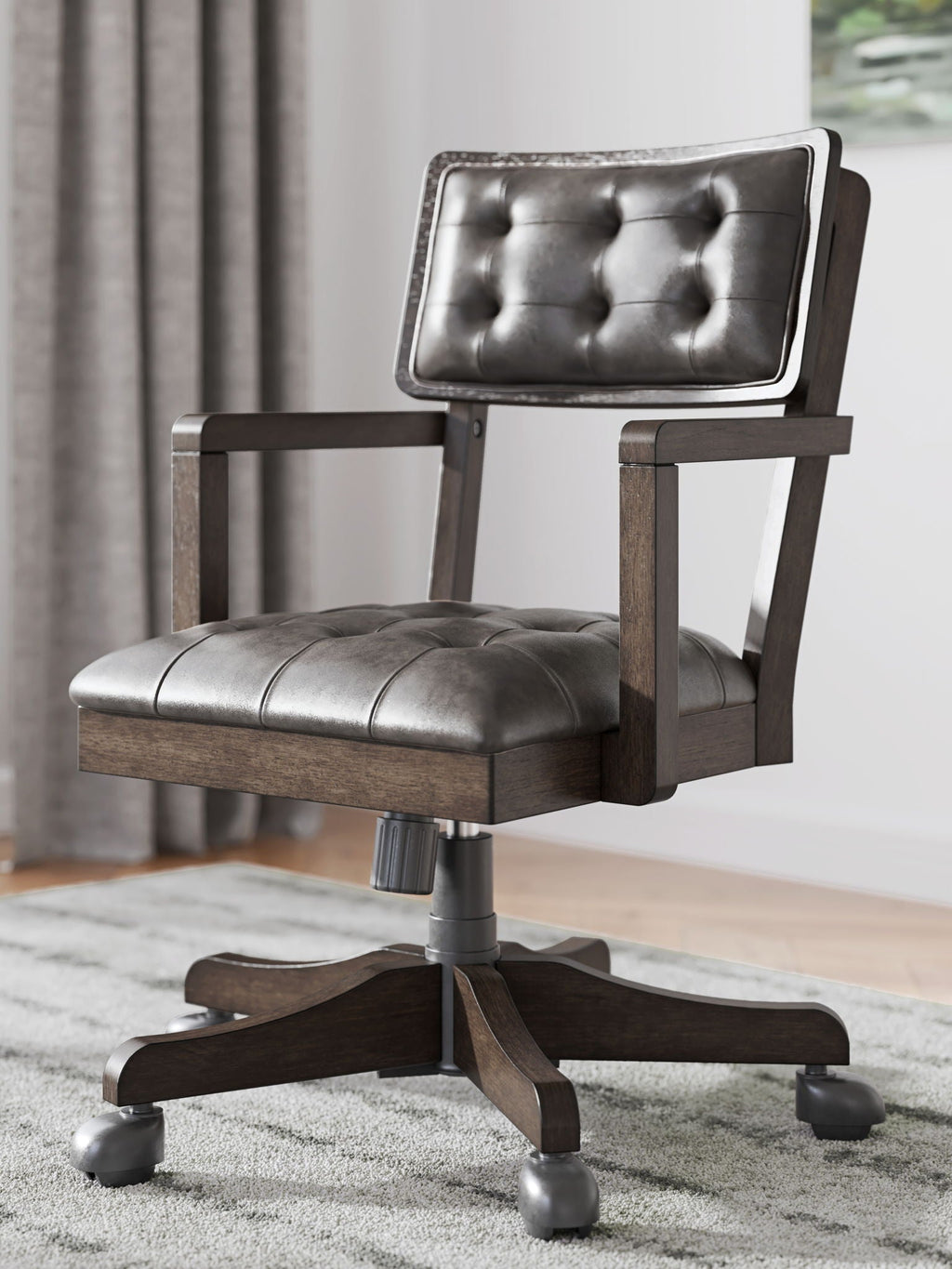 Breckington - Home Office Desk Chair - Dark Brown by Unique Piece Furniture