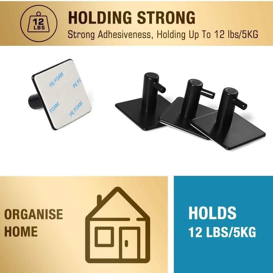 4-Pack: Heavy Duty Durable 304 Stainless Steel Wall Hangers by DailySale