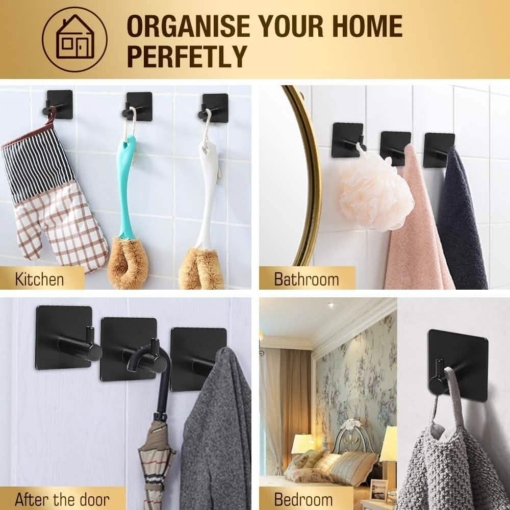 4-Pack: Heavy Duty Durable 304 Stainless Steel Wall Hangers by DailySale