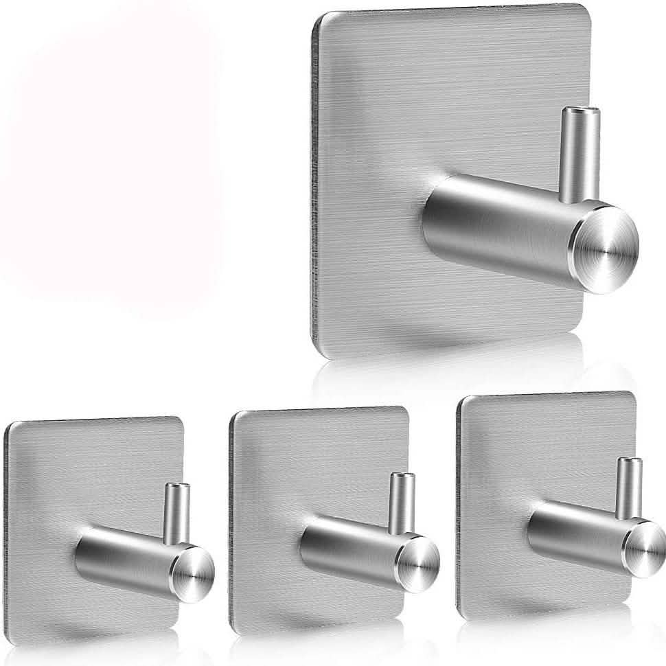 4-Pack: Heavy Duty Durable 304 Stainless Steel Wall Hangers by DailySale