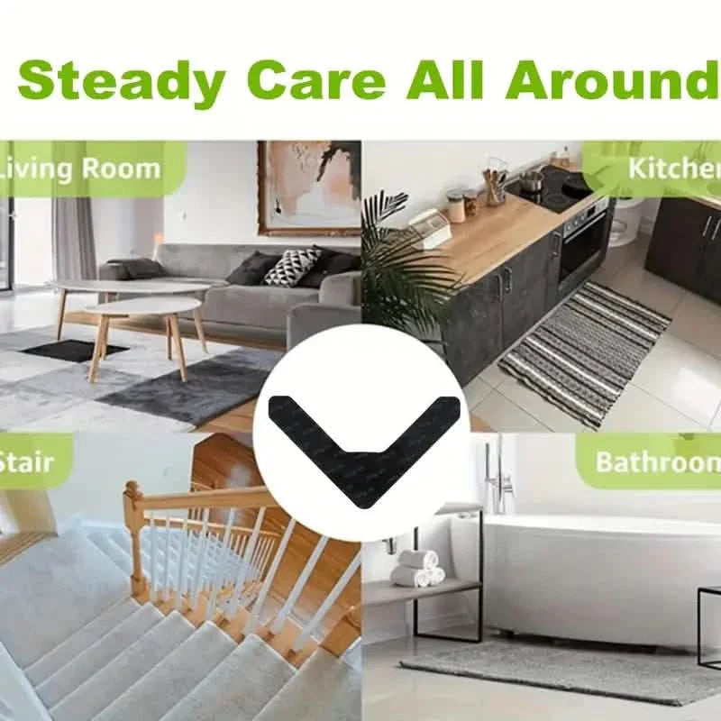 4-Pack: Reusable Non-Slip Carpet Rug Stickers by DailySale