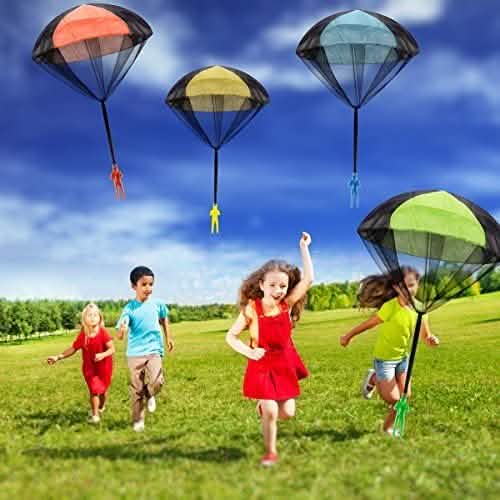 4-Pack: Tangle Free Throwing Toy Parachute by DailySale