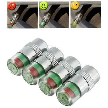 4-Pack: Tire Valve Stem Caps Pressure Monitor by DailySale